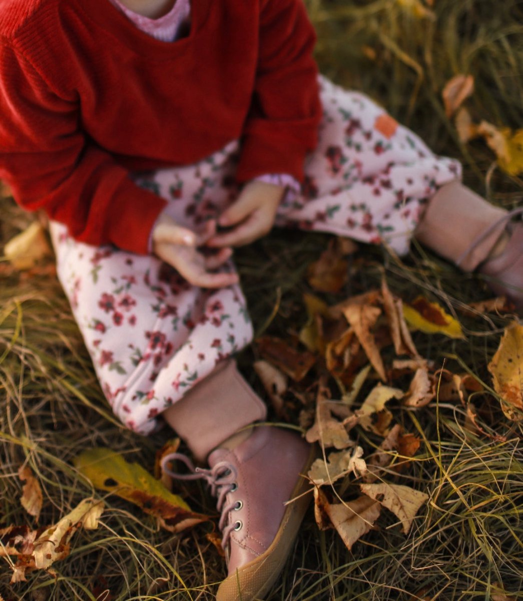 JOGGER FLEECE FLOWER APRICOT