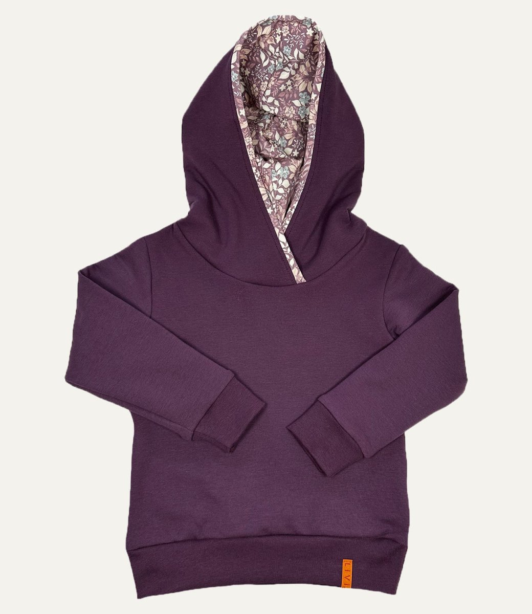 HOODIE PURPLE FLOWERS