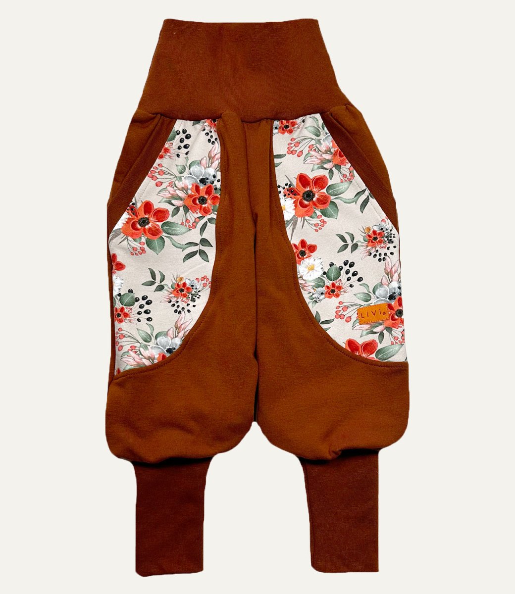 JOGGER SWEAT MAROON FLOWER