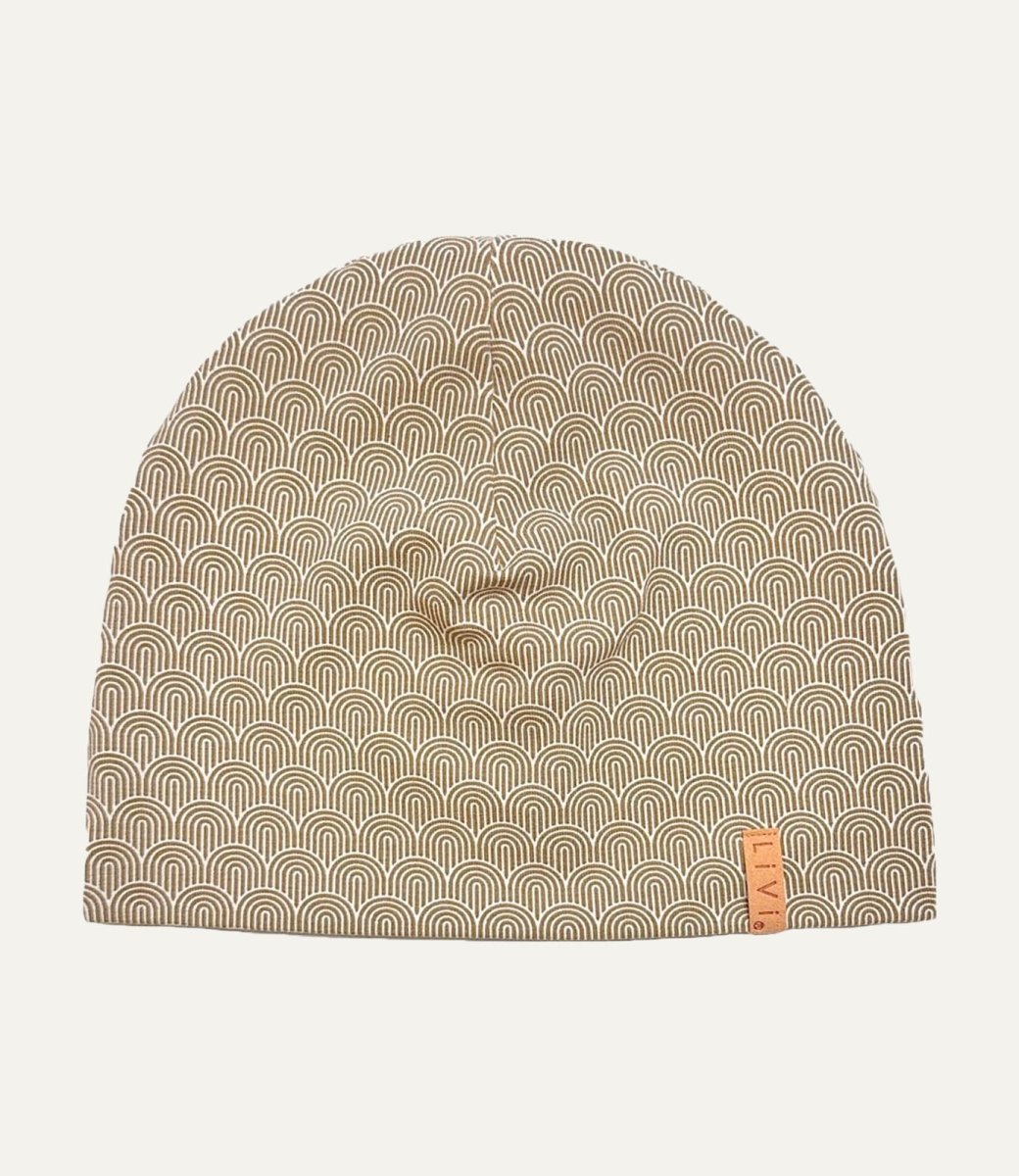 BEANIE RAINBOW camel