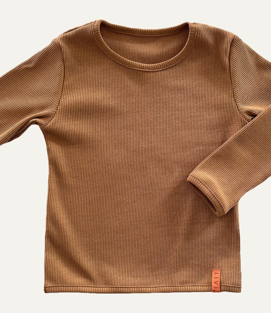 LANGARMSHIRT RIB camel