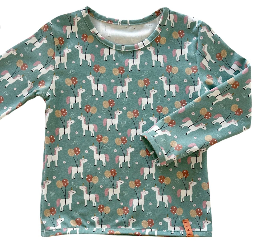 LANGARM SHIRT EINHORN green